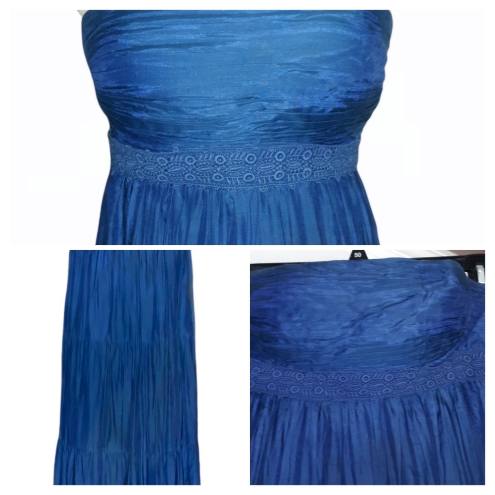 Maxi Jessica Simpson strapless small blue